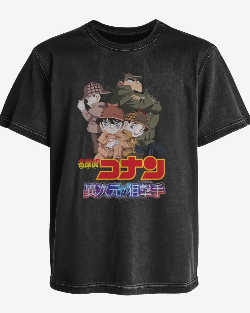 Polera desgastada Negro de Conan