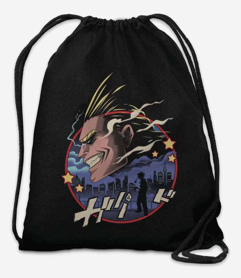 Mochila Negro de Símbolo de la Paz
