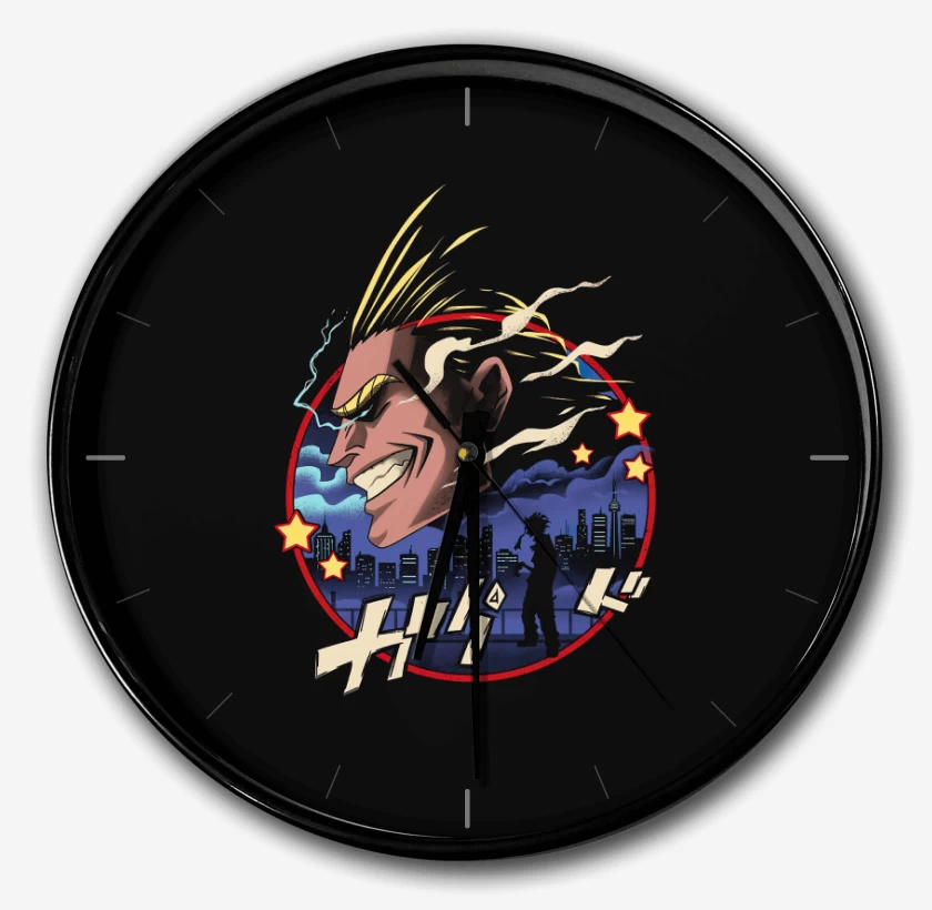 Reloj Negro de Símbolo de la Paz