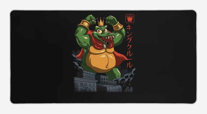 Mouse pad Gamer Negro de King K. Rool