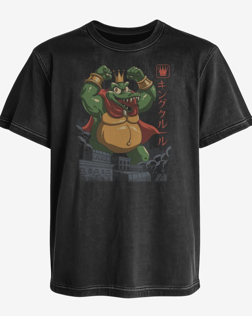 Polera desgastada Negro de King K. Rool
