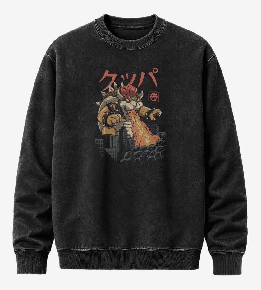Poleron Polo Acid Wash Negro de Koopazilla