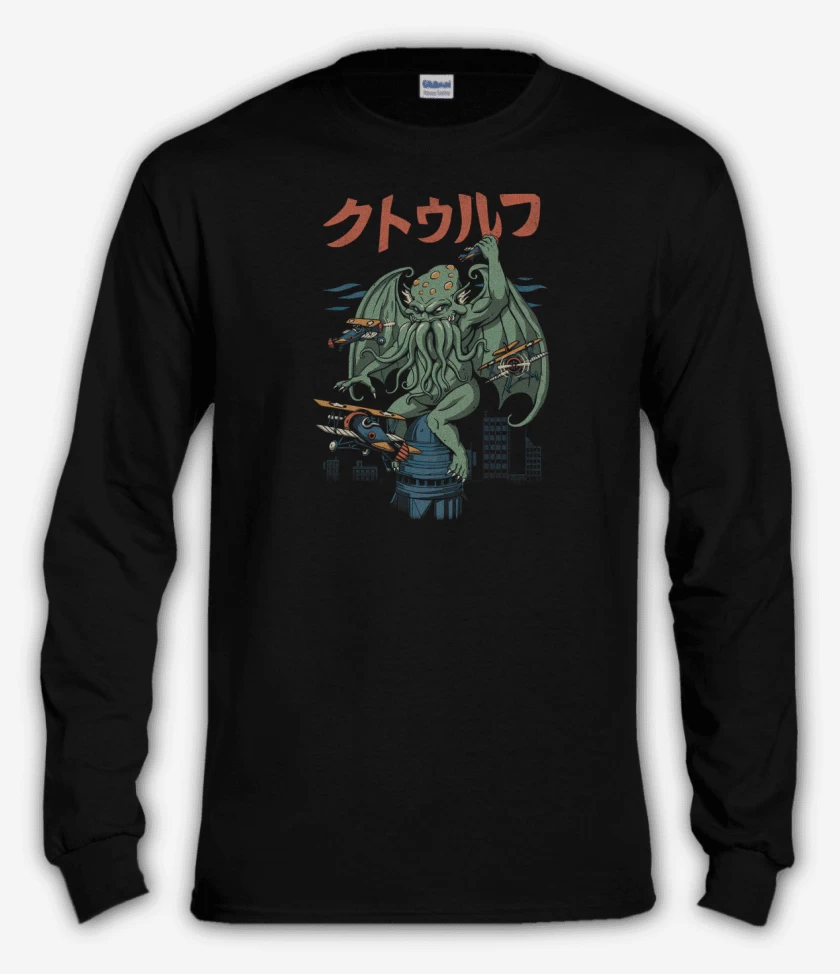 Polera manga larga Negro de Kongthulu