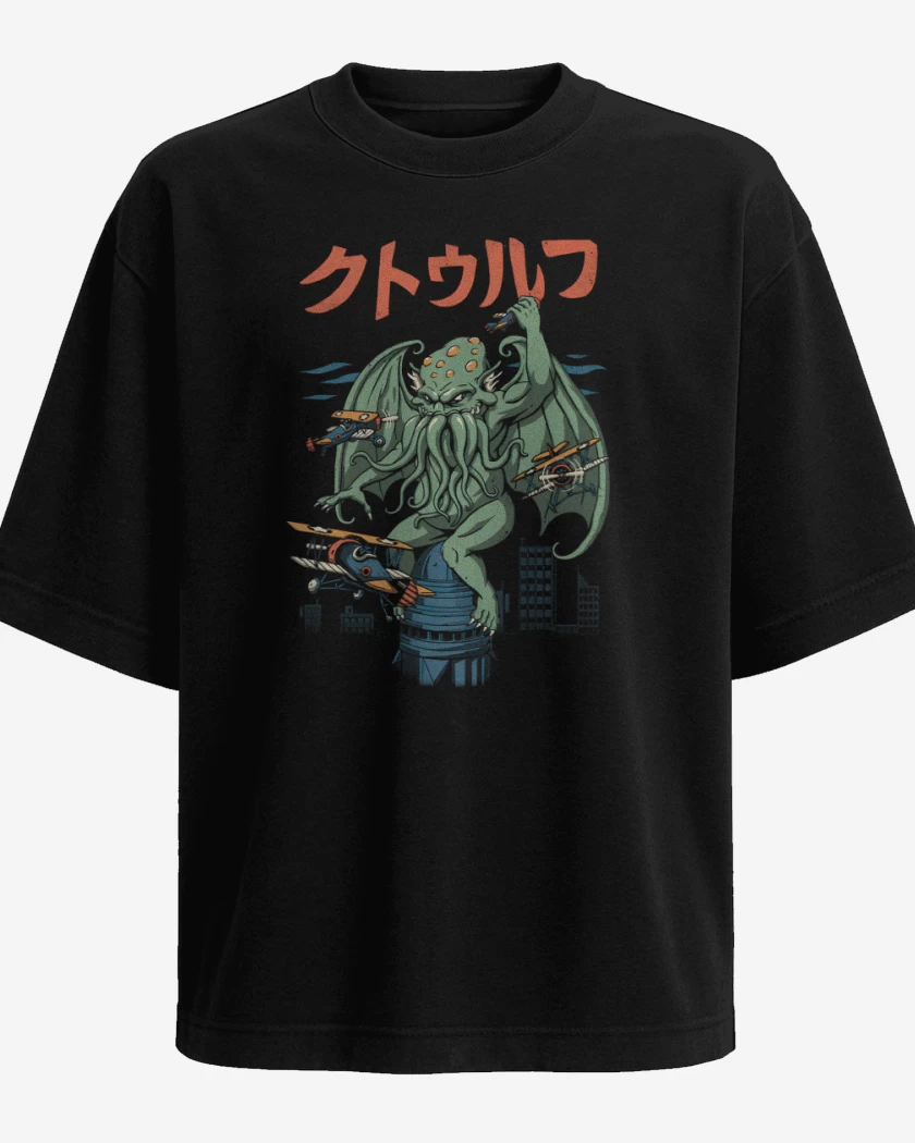 Polera Oversize Negro de Kongthulu