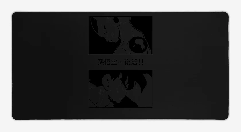 Mouse pad Gamer Negro de Goku vs Freezer