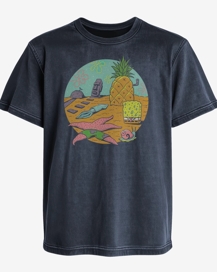 Polera desgastada Fondo de Bikini