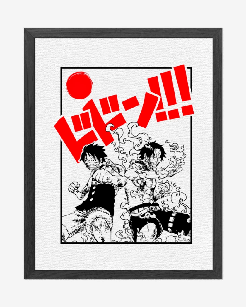 Cuadro decorativo Blanco de Luffy & Ace