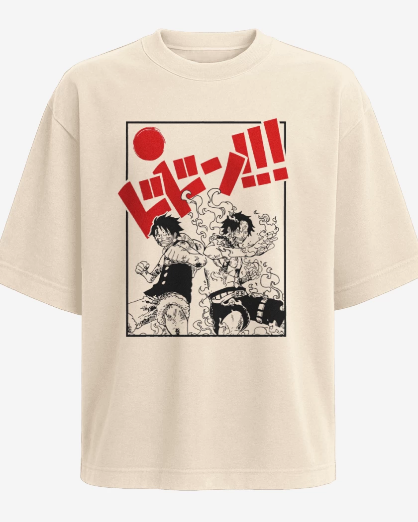 Polera Oversize Luffy & Ace