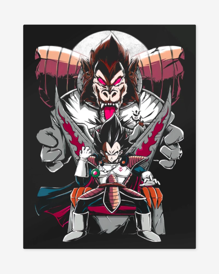 Print metalico Negro de Gran Príncipe Vegeta