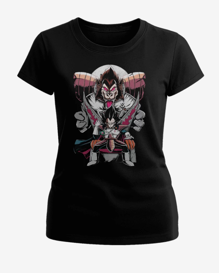 Polera de Mujer Negro de Gran Príncipe Vegeta