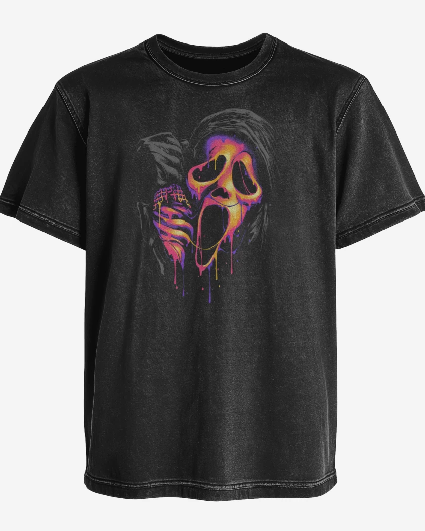 Polera desgastada Negro de Screeam