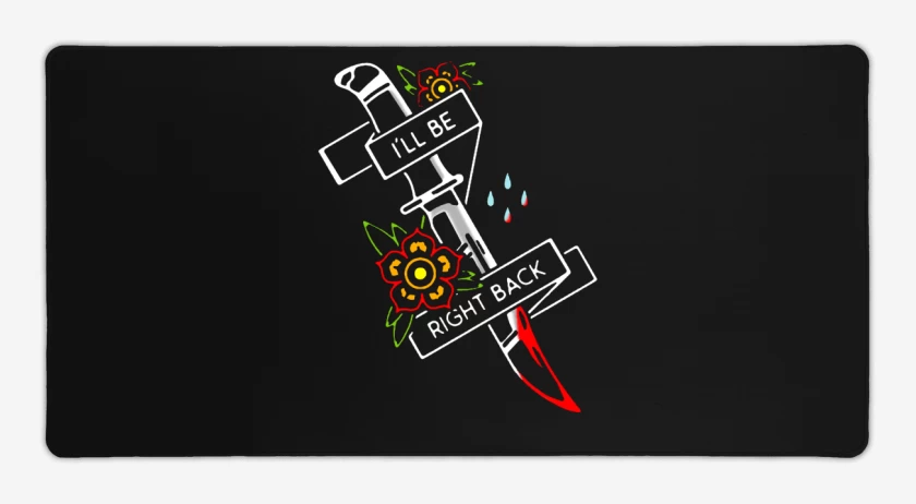 Mouse pad Gamer Negro de ill be right back