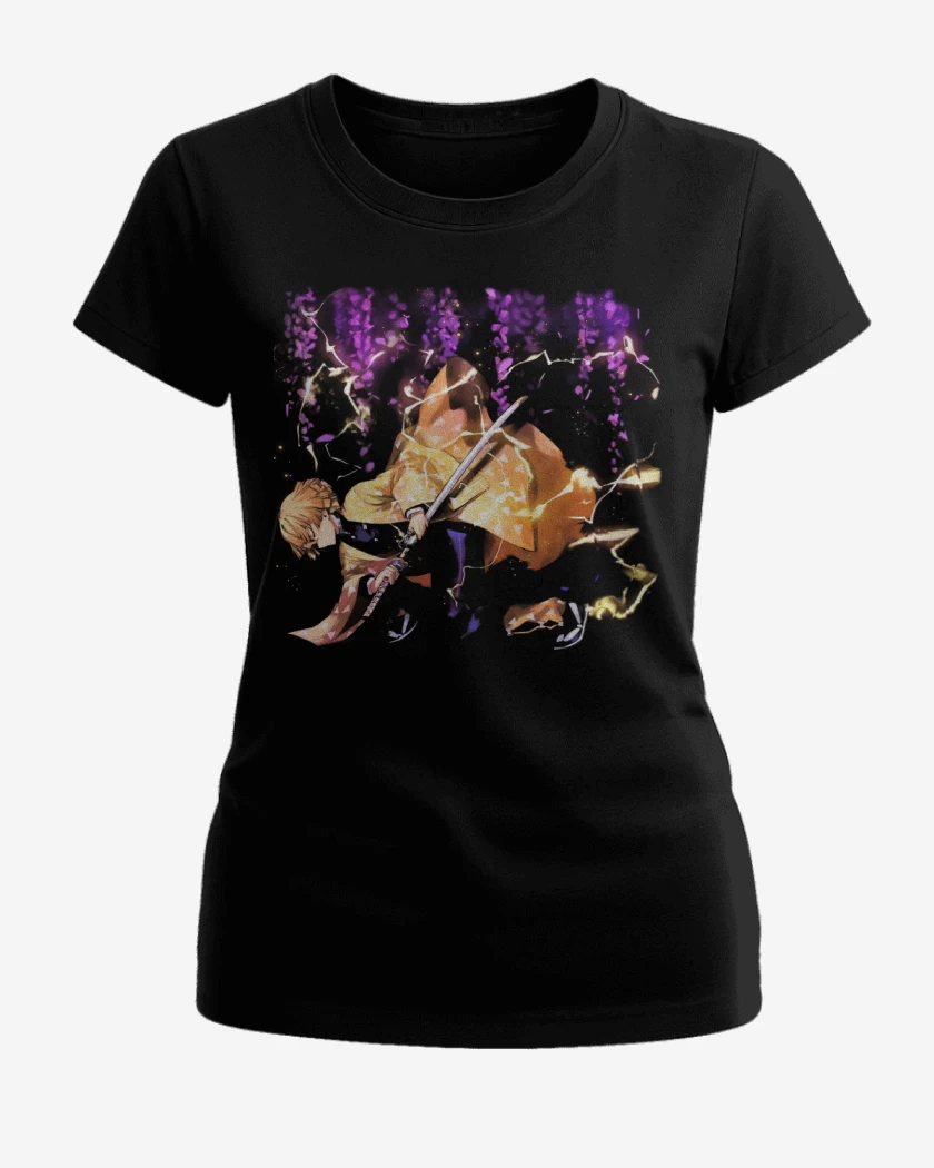 Polera de Mujer Negro de Zenitsu 2