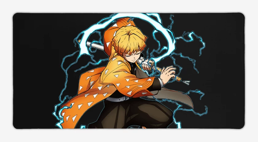 Mouse pad Gamer Negro de Zenitsu 3