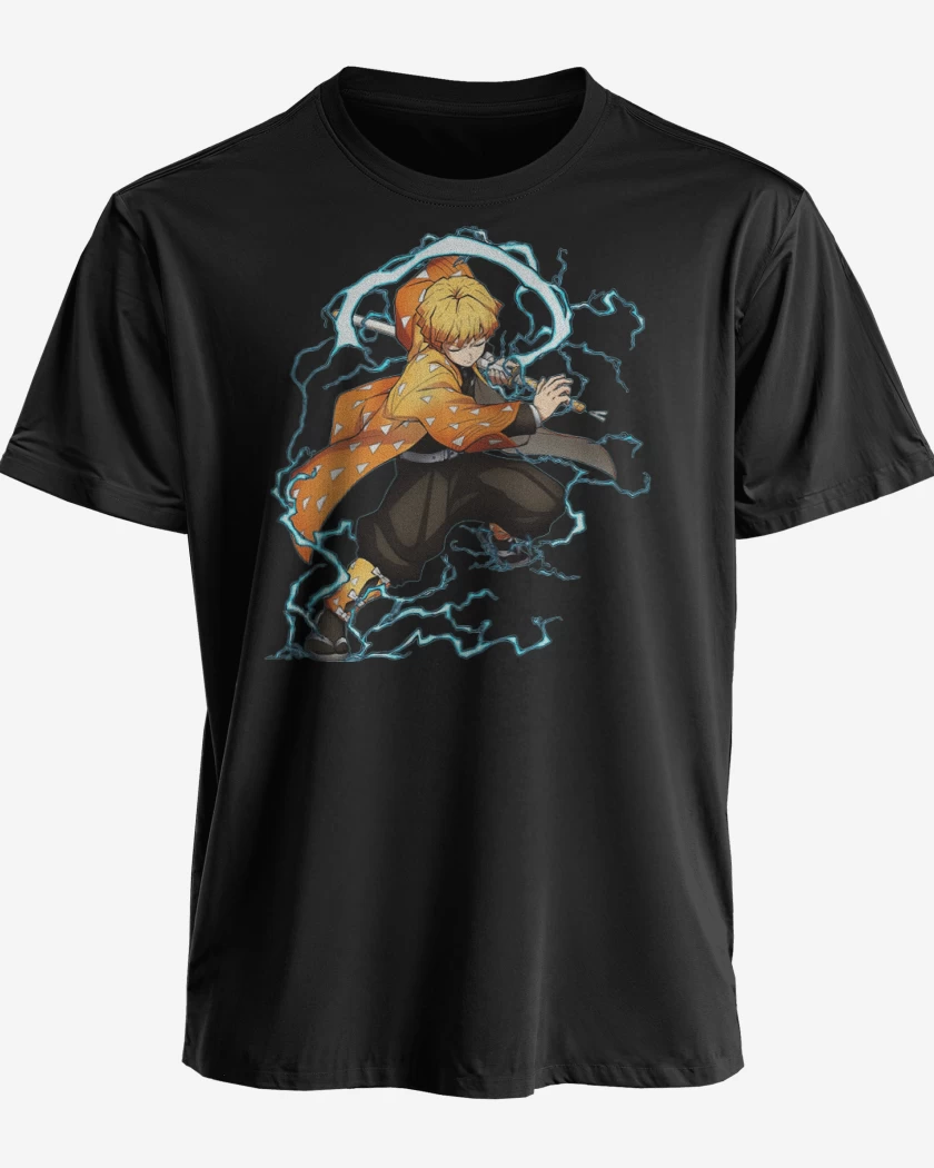 Polera premium Negro de Zenitsu 3
