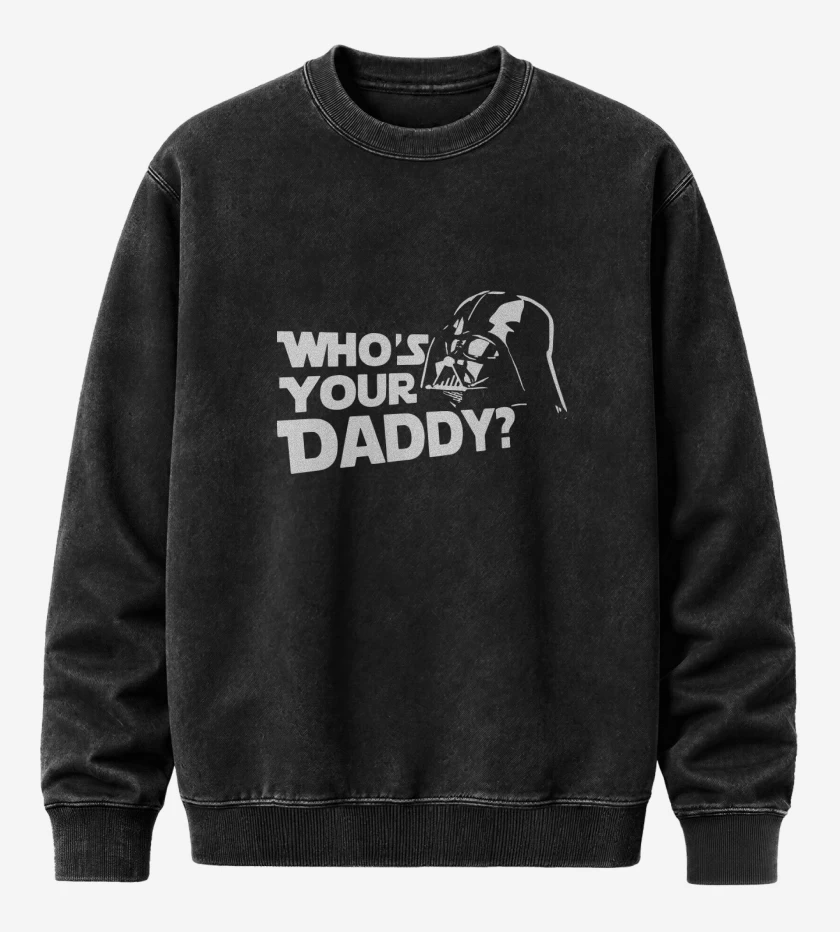 Poleron Polo Acid Wash Negro de Whos your daddy