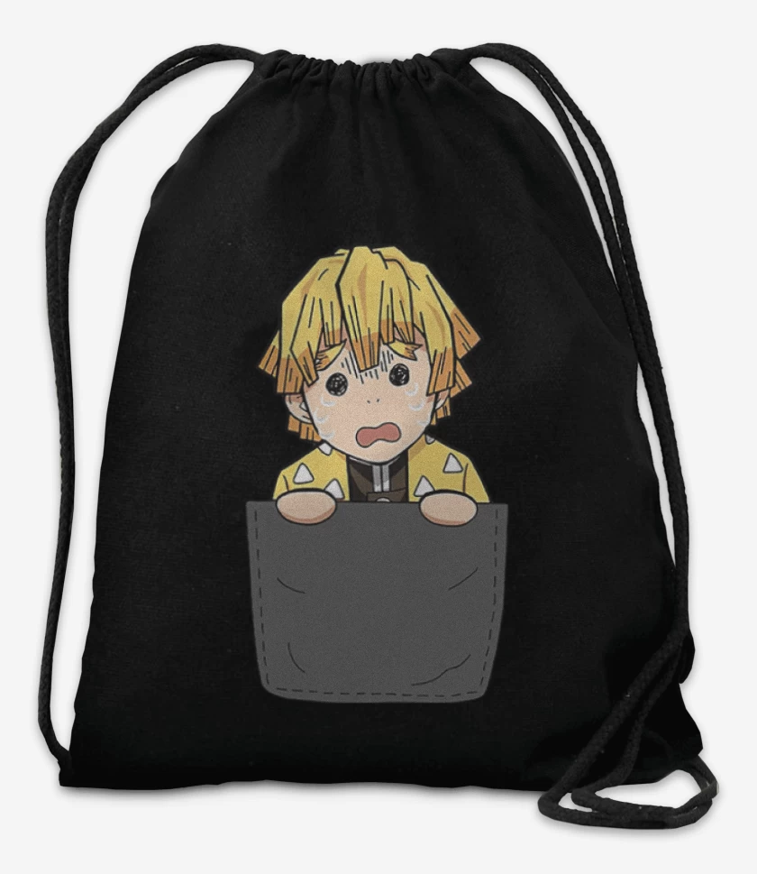 Mochila Negro de Zenitsu de Bolsillo