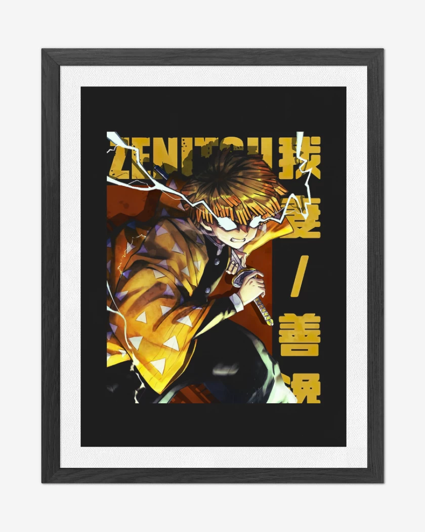 Cuadro decorativo Negro de Zenitsu 4