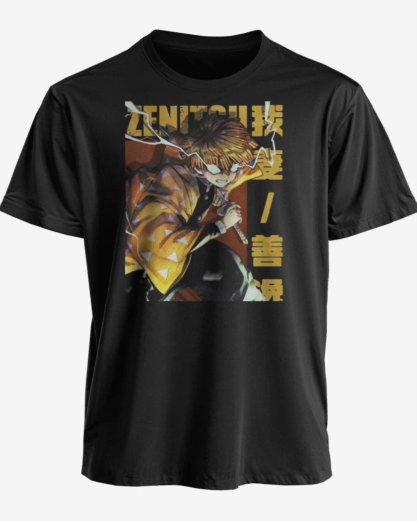 Polera premium Negro de Zenitsu 4