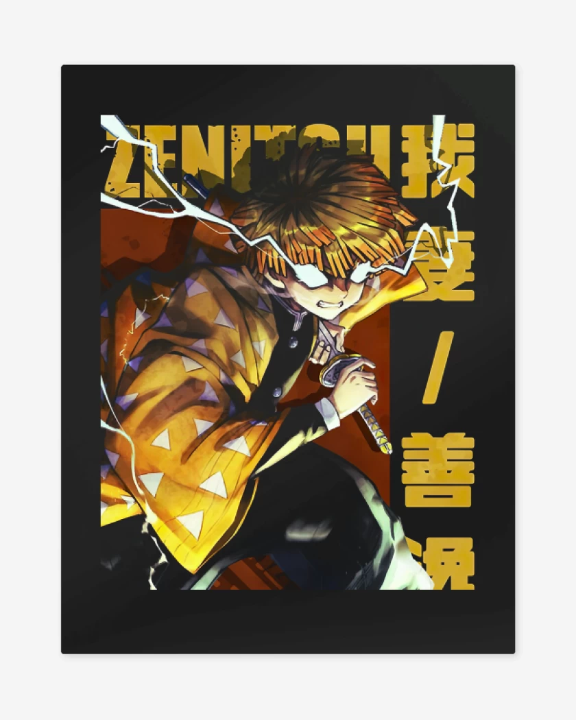 Print metalico Negro de Zenitsu 4