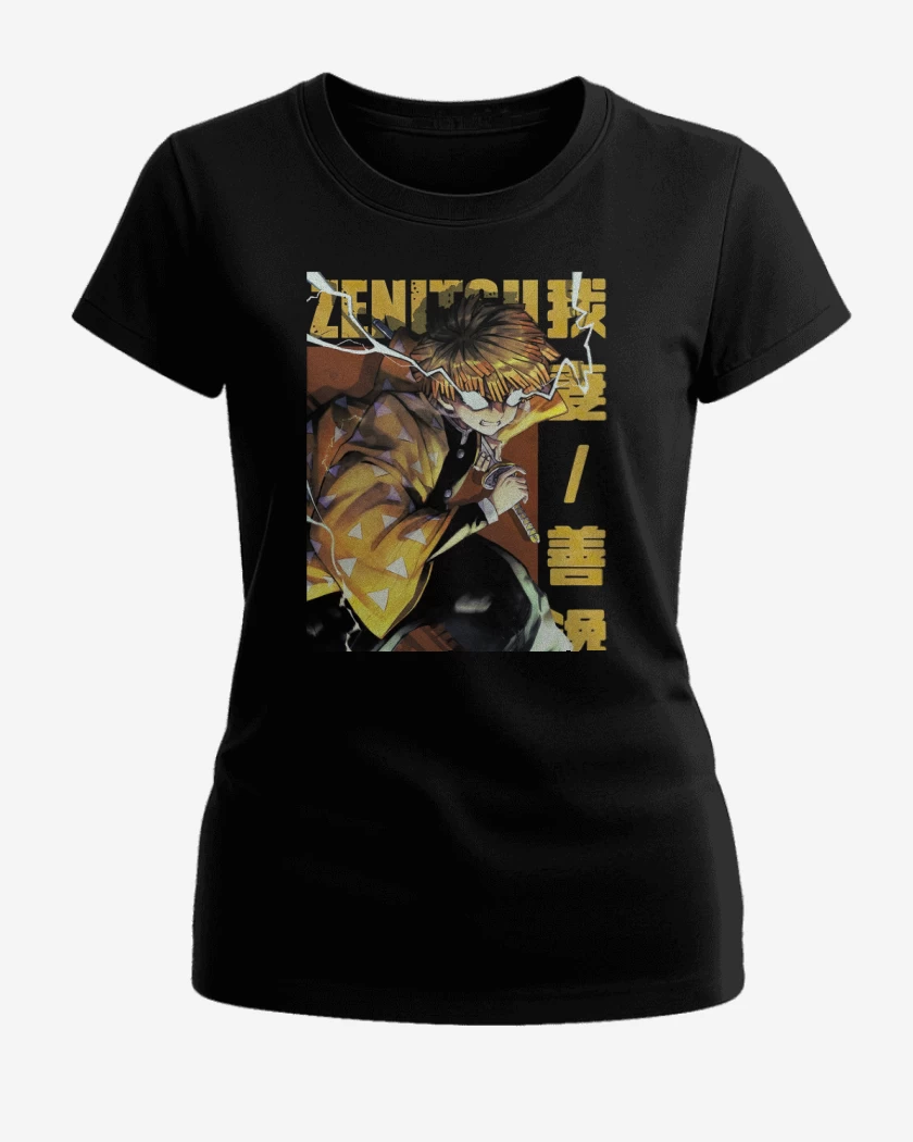 Polera de Mujer Negro de Zenitsu 4
