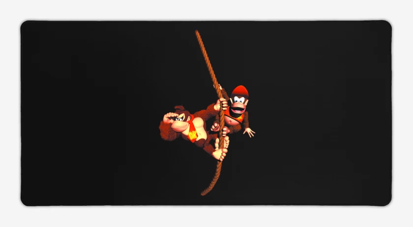 Mouse pad Gamer Negro de Donkey a la cuerda