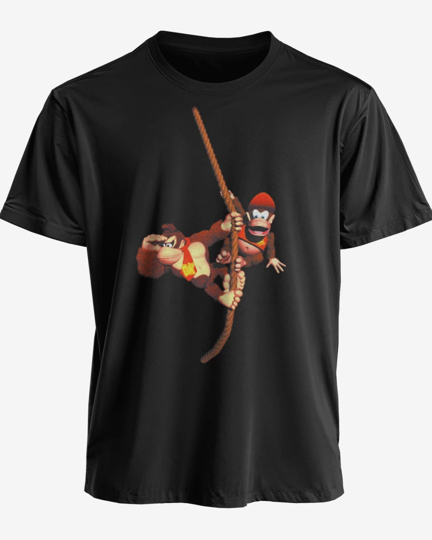 Polera premium Negro de Donkey a la cuerda