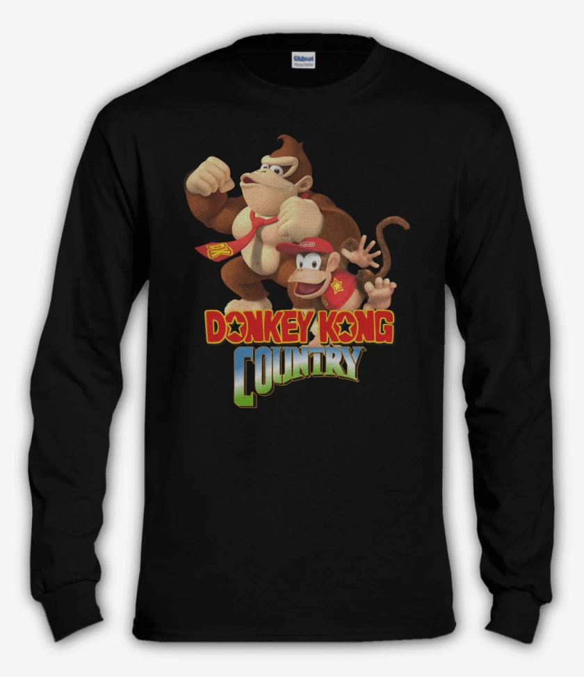 Polera manga larga Donkey kong Country