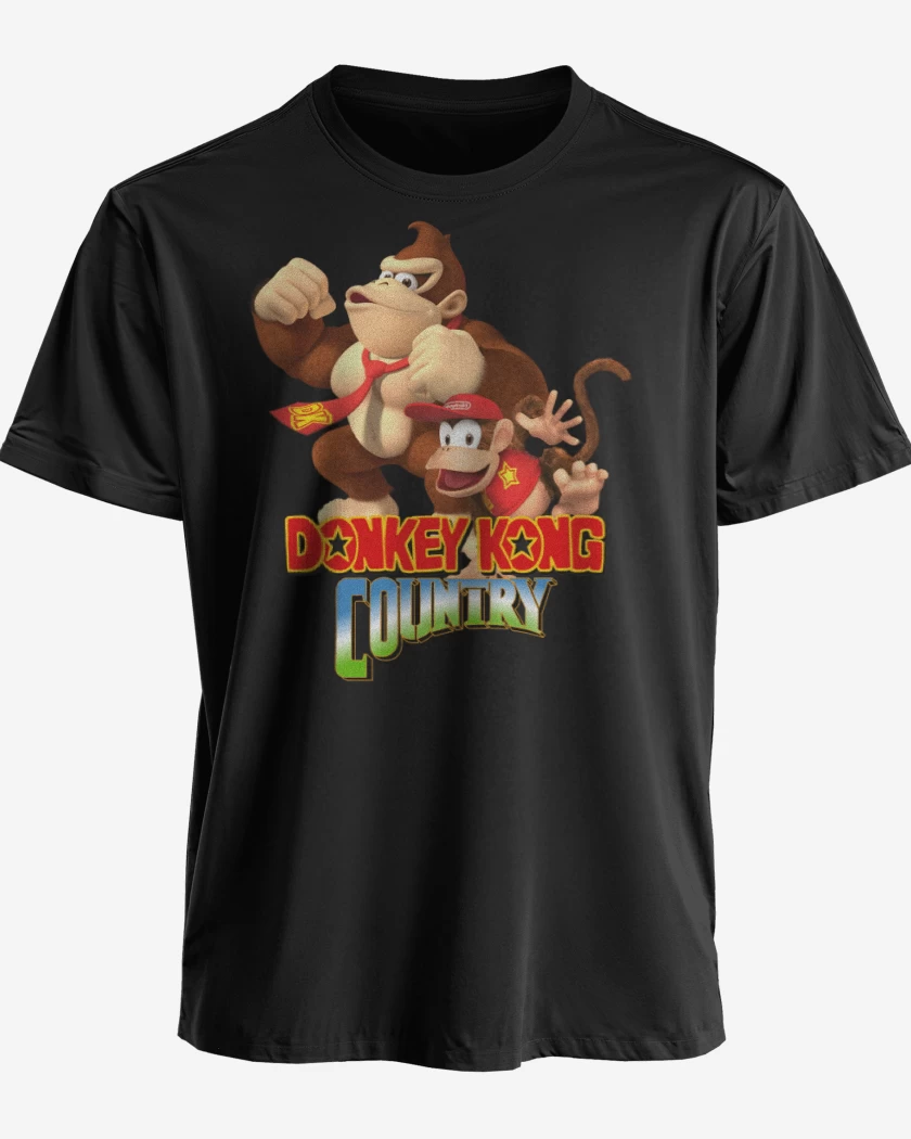 Polera premium Negro de Donkey kong Country
