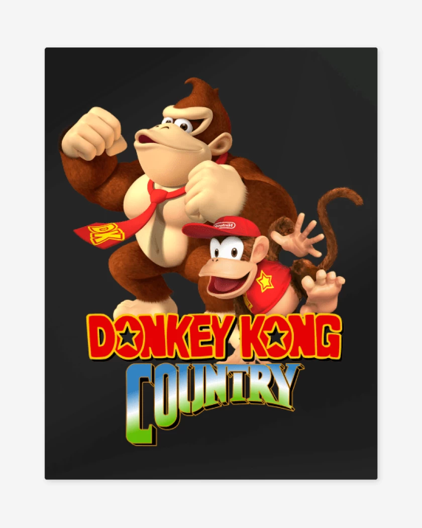 Print metalico Negro de Donkey kong Country