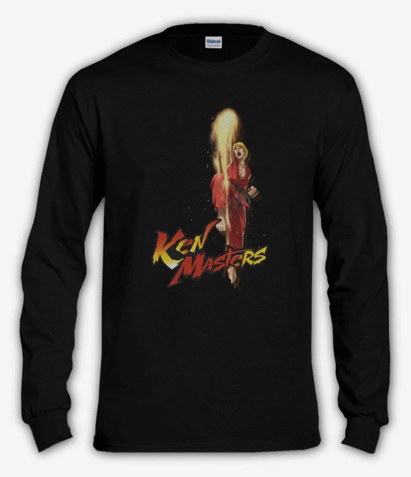Polera manga larga Negro de Ken Masters