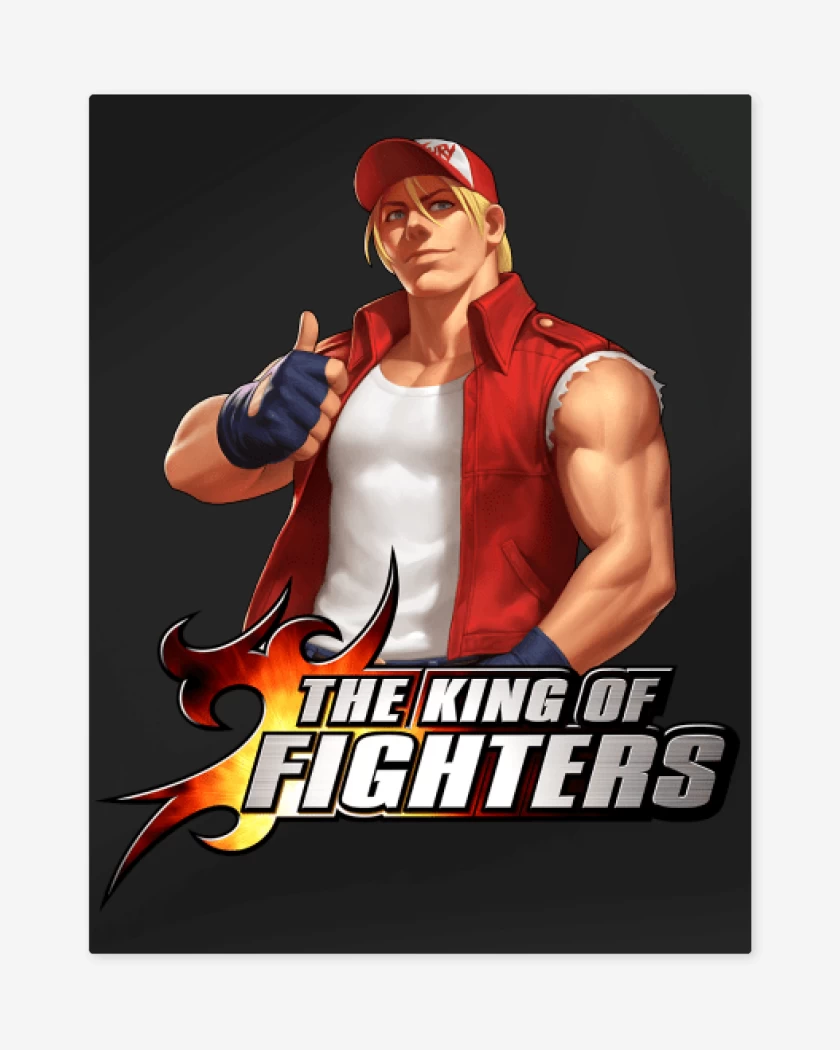 Print metalico Negro de Terry Bogard