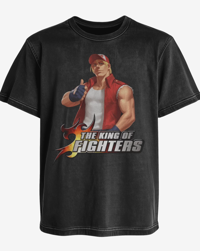 Polera desgastada Negro de Terry Bogard