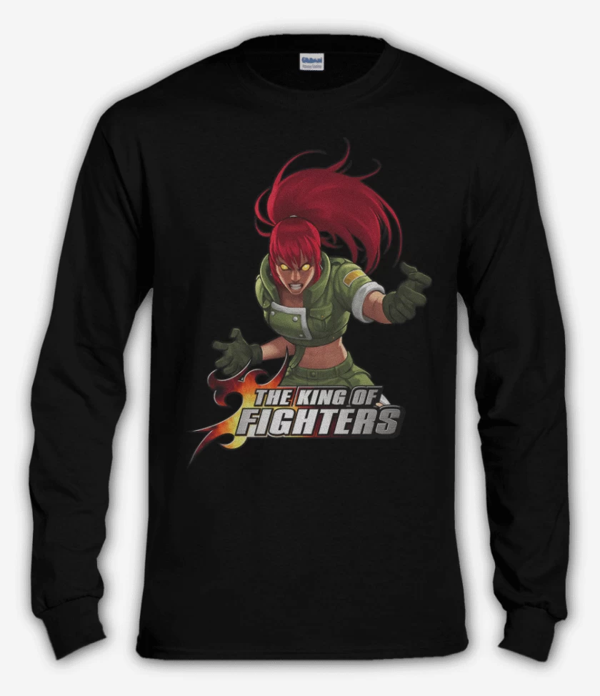 Polera manga larga Negro de Leona