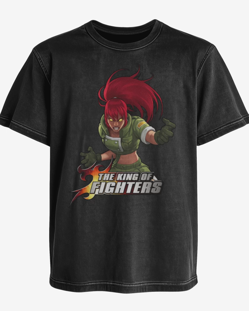 Polera desgastada Negro de Leona