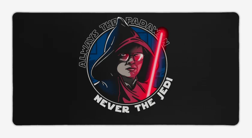 Mouse pad Gamer Negro de Never The JEDI