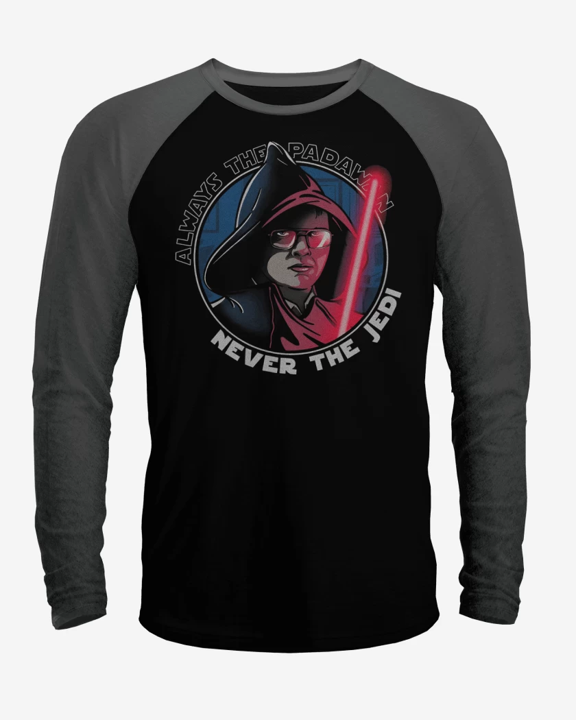 Polera Raglan Negro / Negro Heather de Never The JEDI