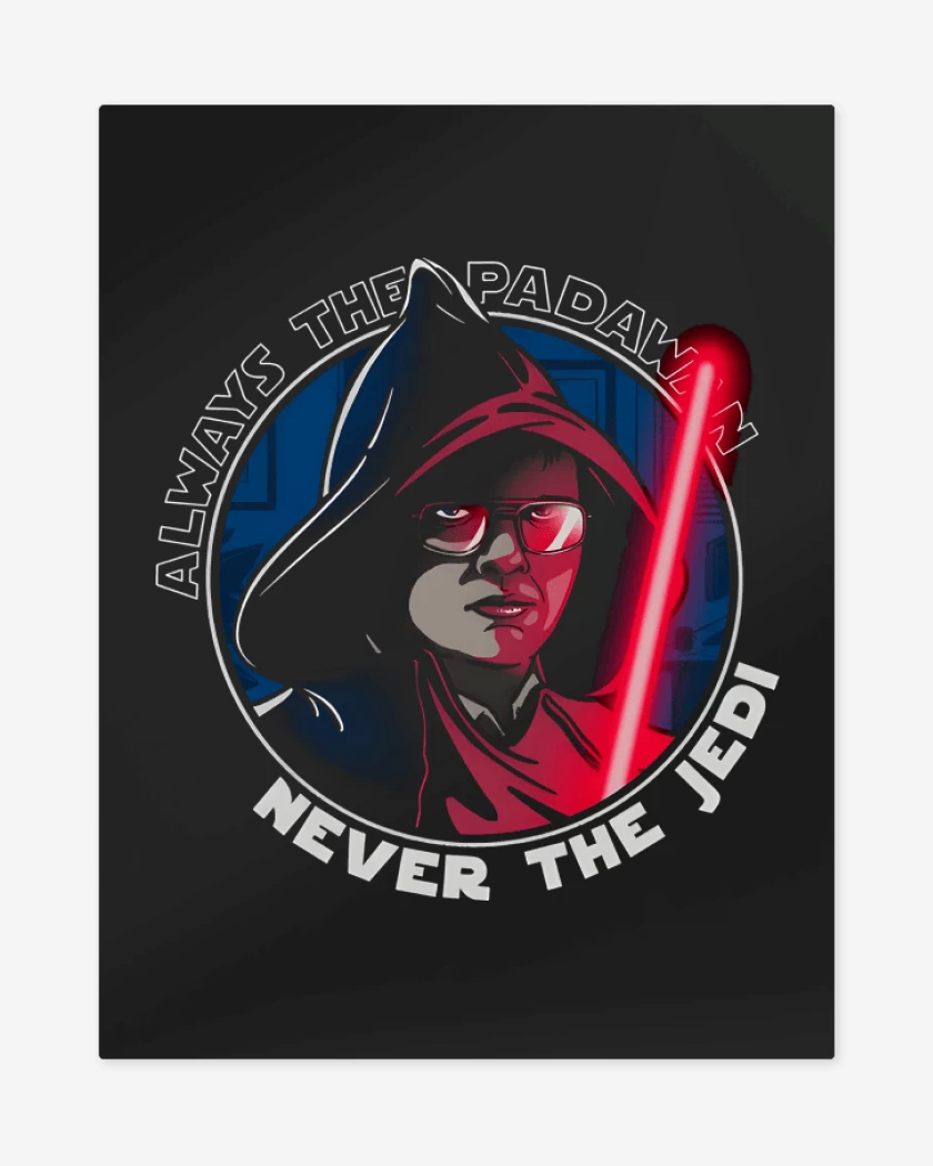 Print metalico Negro de Never The JEDI