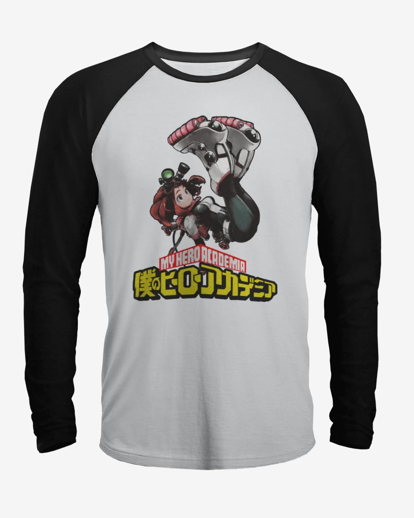 Polera Raglan Blanco / Negro de Gravity zero