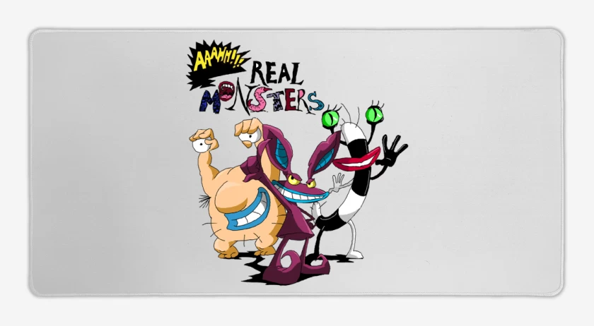 Mouse pad Gamer Blanco de Real Monsters