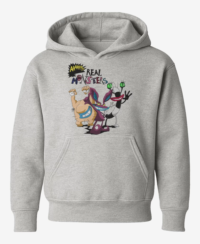 Poleron de niño Gris Melange de Real Monsters