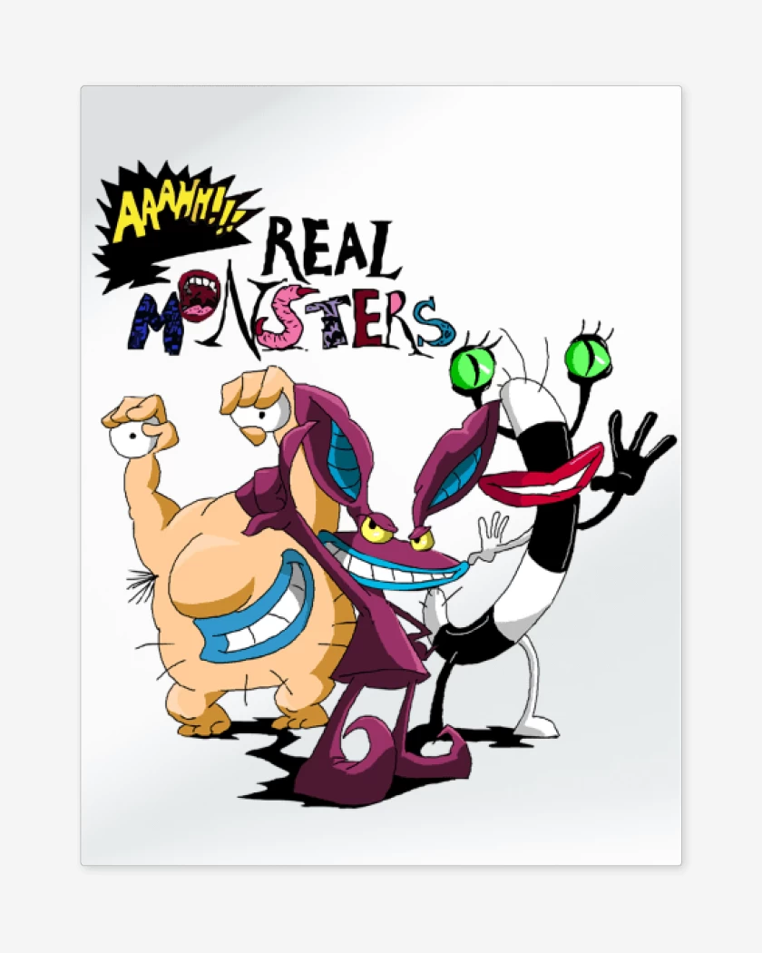 Print metalico Blanco de Real Monsters