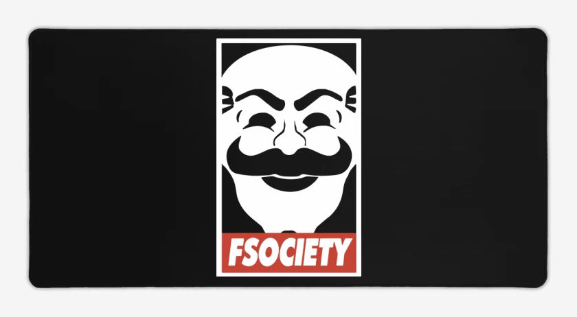 Mouse pad Gamer Negro de Fsociety
