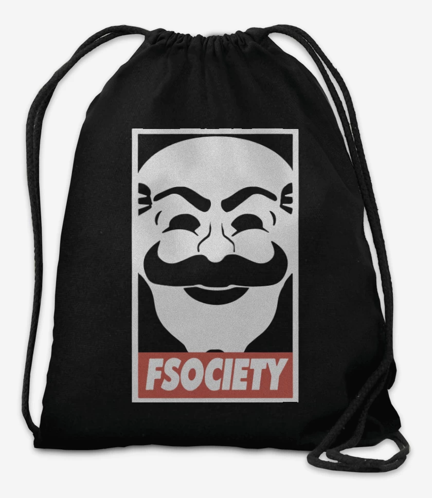 Mochila Negro de Fsociety