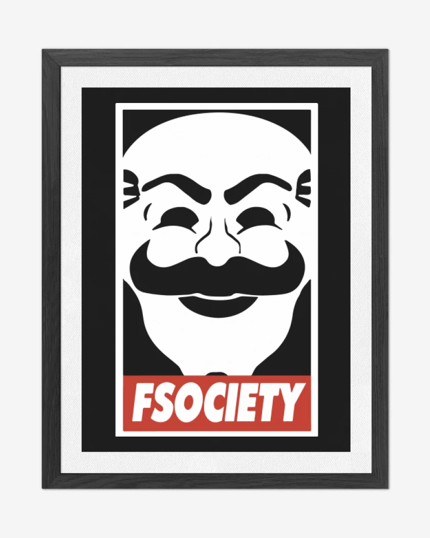 Cuadro decorativo Negro de Fsociety