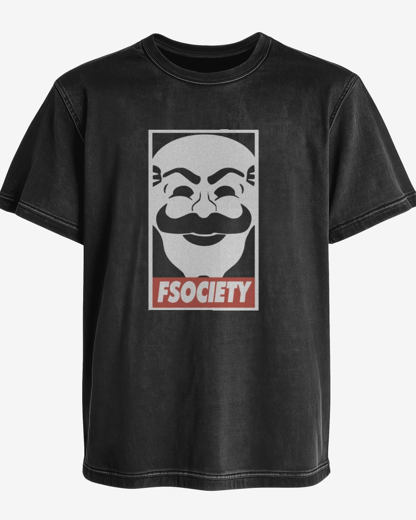 Polera desgastada Fsociety