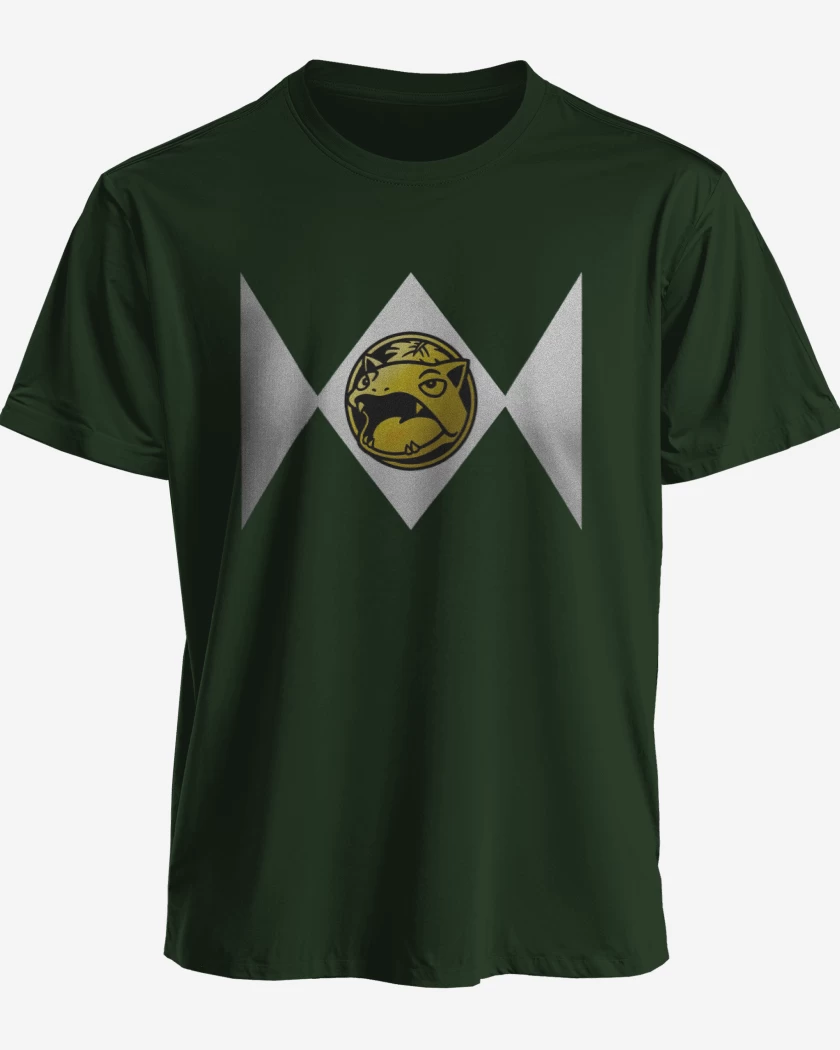 Polera Verde Bosque de Mighty Morphinsaur