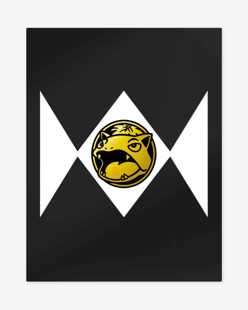 Print metalico Negro de Mighty Morphinsaur