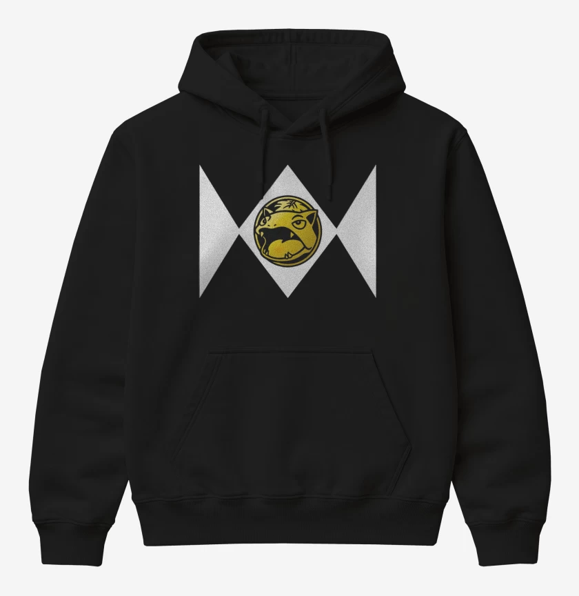 Poleron Canguro básico Negro de Mighty Morphinsaur