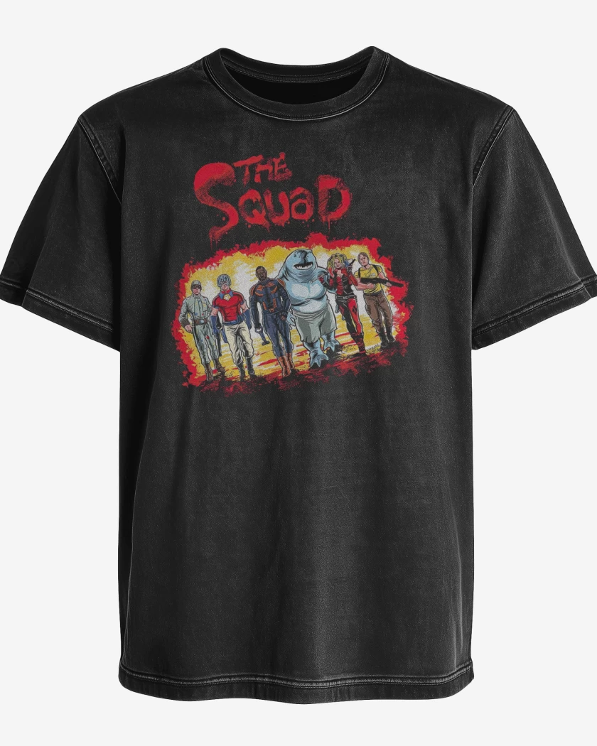 Polera desgastada Negro de The Squad